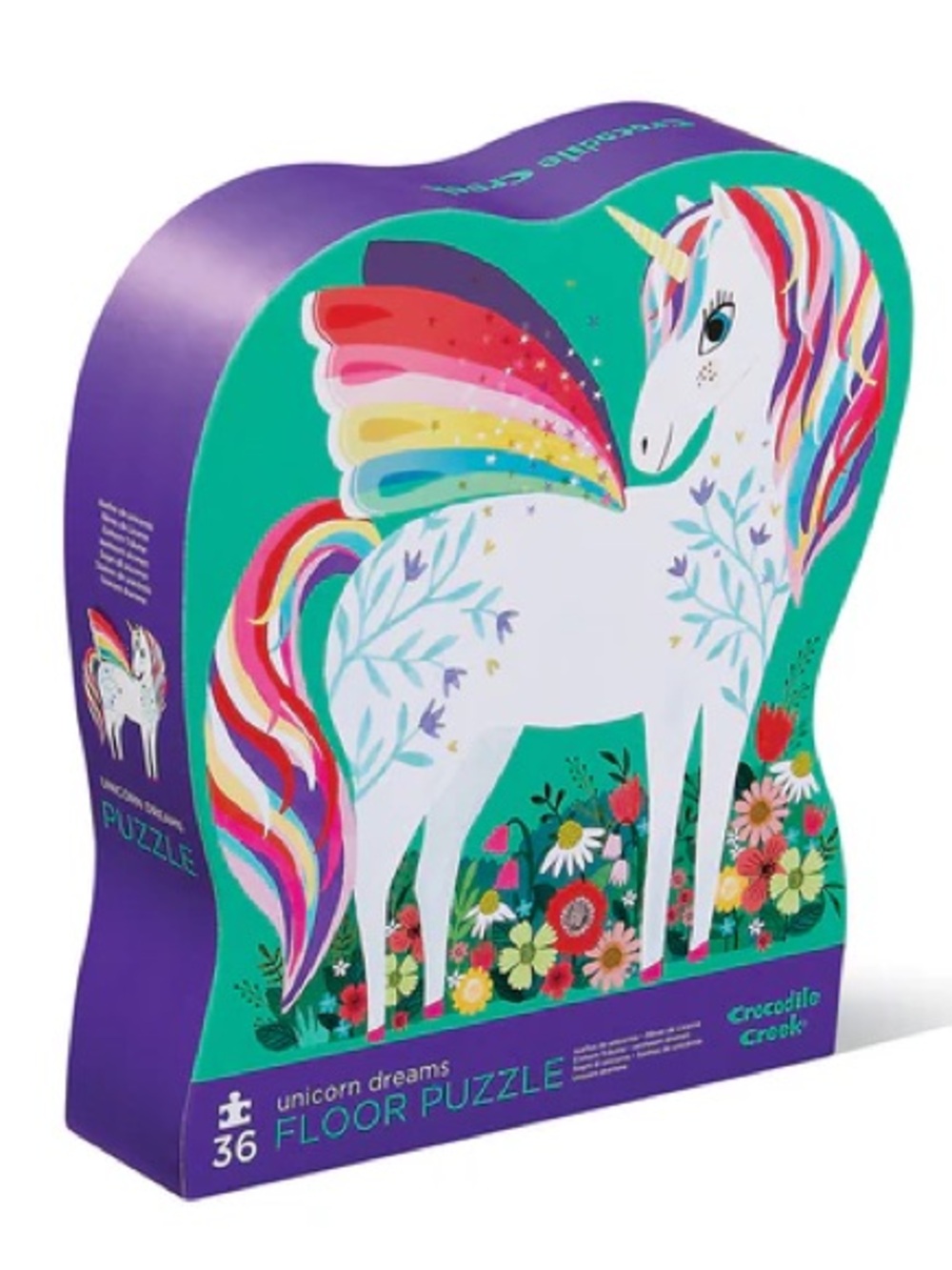 Crocodile Creek Unicorn Dreams 36-Piece Floor Puzzle - Green